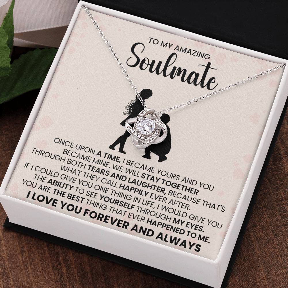 To My Amazing Soulmate Love Knot Necklace – Happily Ever After Love — product image 17