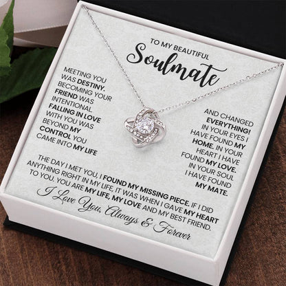 To My Soulmate Love Knot Necklace – My Missing Piece — product thumbnail 36