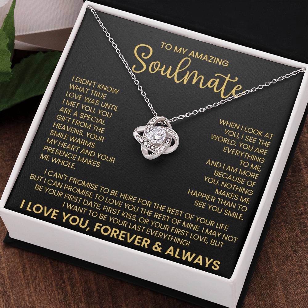 To My Amazing Soulmate Love Knot Necklace – Gift From Heaven — product image 37