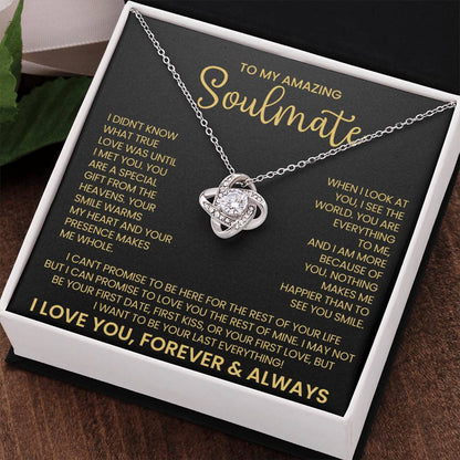 To My Amazing Soulmate Love Knot Necklace – Gift From Heaven — product thumbnail 37