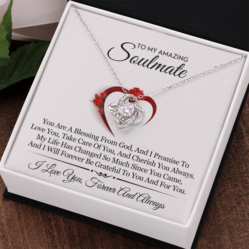 To My Amazing Soulmate Love Knot Necklace – Blessing From God — product image 37