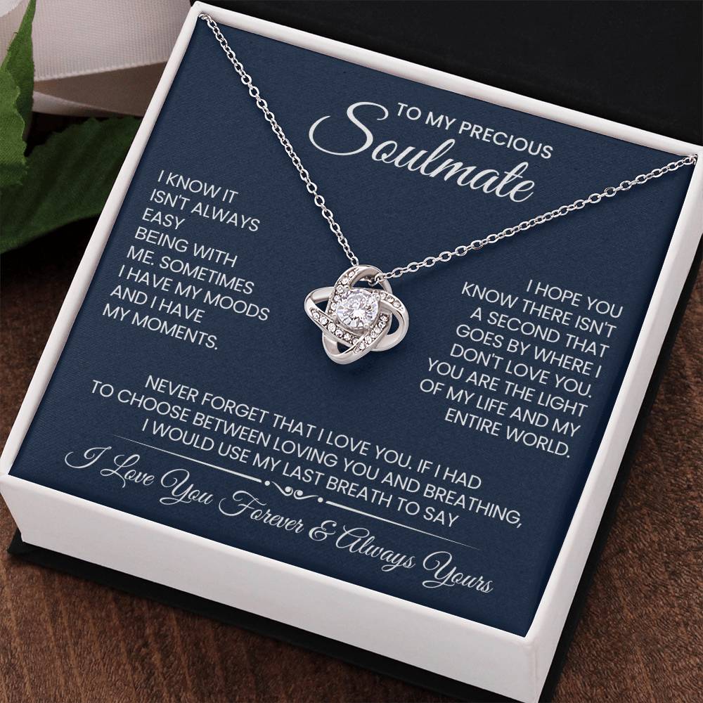 To My Precious Soulmate Love Knot Necklace – Never Forget My Love — product image 1