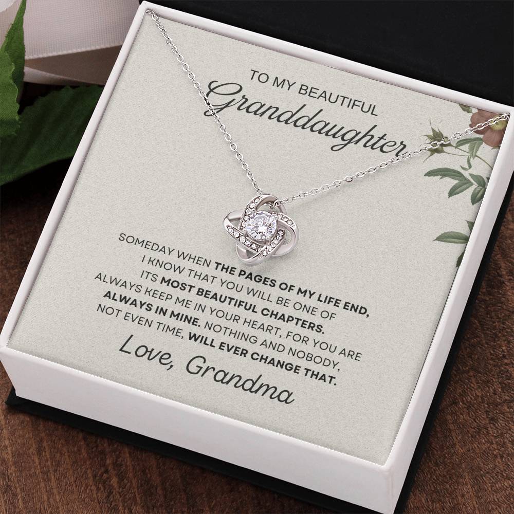 To My Granddaughter Love Knot Necklace – When the Pages Turn — product image 35