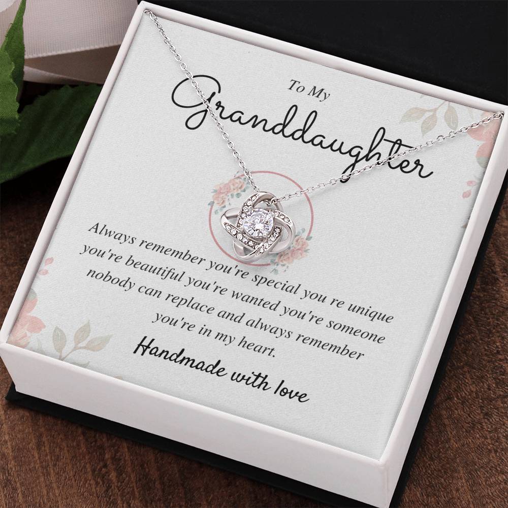 To My Special Granddaughter Love Knot Necklace – You Are Beautiful — product image 34