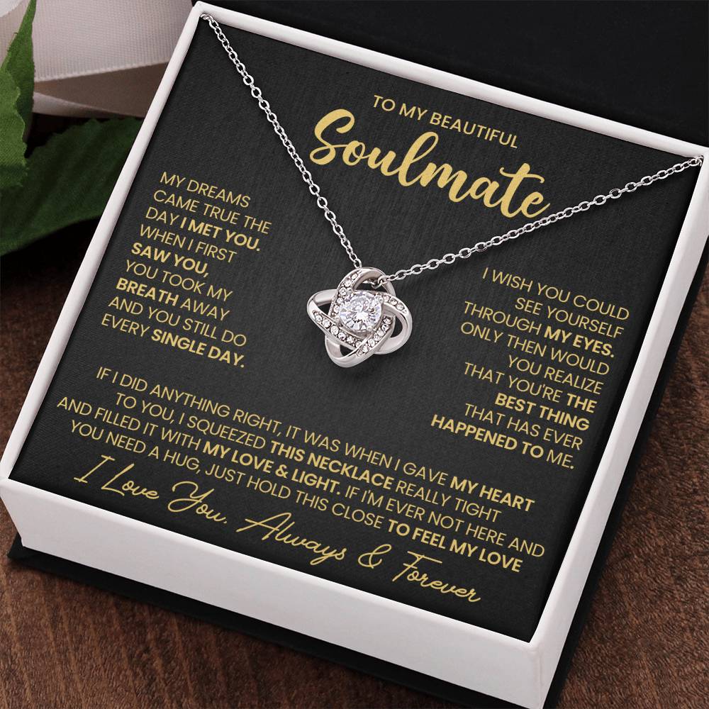 To My Soulmate Love Knot Necklace – Dreams Came True — product image 36