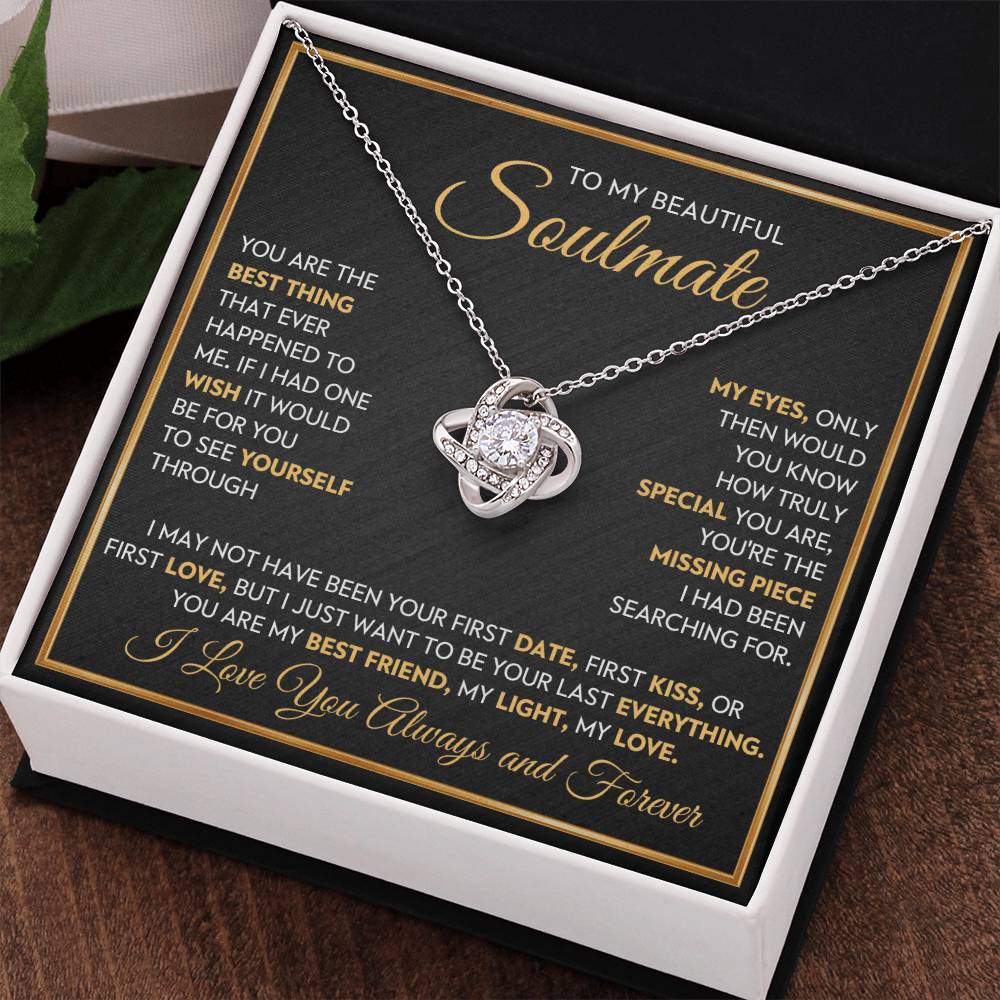 To My Beautiful Soulmate Love Knot Necklace – Missing Piece — product image 36
