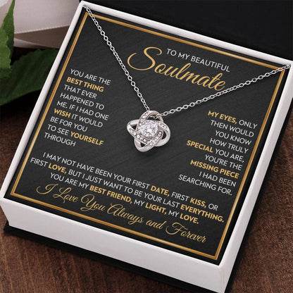 To My Beautiful Soulmate Love Knot Necklace – Missing Piece — product thumbnail 36