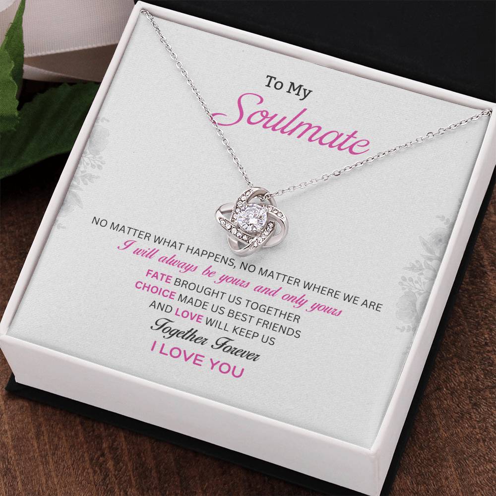 To My Soulmate Love Knot Necklace – Together Forever