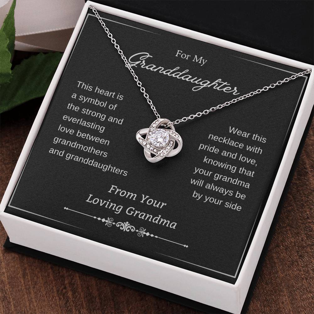 To My Granddaughter Love Knot Necklace – A Heart Full of Love — product image 35