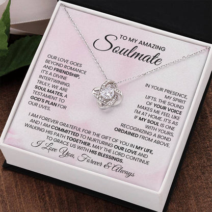 To My Amazing Soulmate Love Knot Necklace – Divine Soulmates — product thumbnail 35