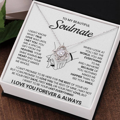 To My Beautiful Soulmate Love Knot Necklace – My Special Gift — product thumbnail 37