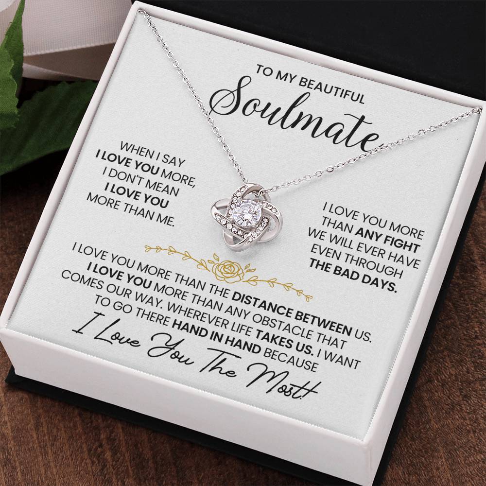 To My Soulmate Love Knot Necklace – I Love You More — product image 37