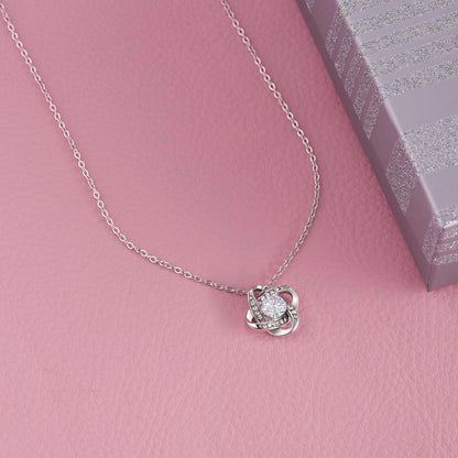 To My Beautiful Soulmate Necklace for Women, Girlfriend - My Soulmate Love Knot Necklace Gifts for Her Anniversary Future Wife Gift From Beer Lover Boyfriend to Girl Friend Necklace with Card & Box