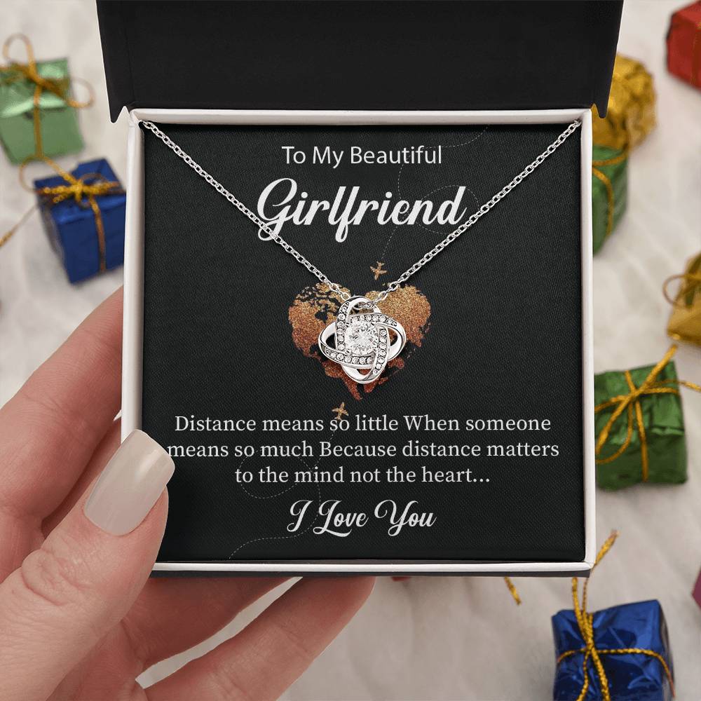 To My Gorgeous Beautiful Girlfriend Necklace With Message Card Long Di