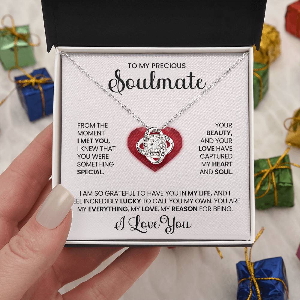 To My Precious Soulmate Love Knot Necklace – My Everything — product image 8