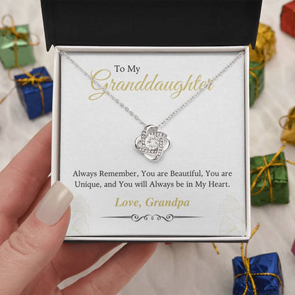 To My Granddaughter Love Knot Necklace – Always in My Heart — product thumbnail 26