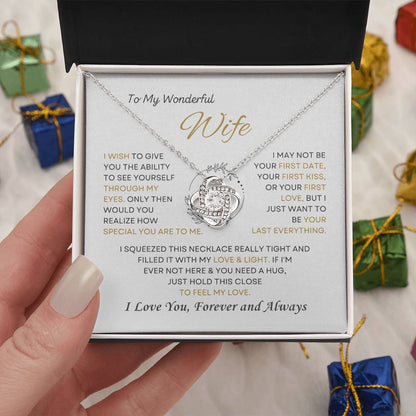 To My Wonderful Wife Love Knot Necklace – My Last Everything