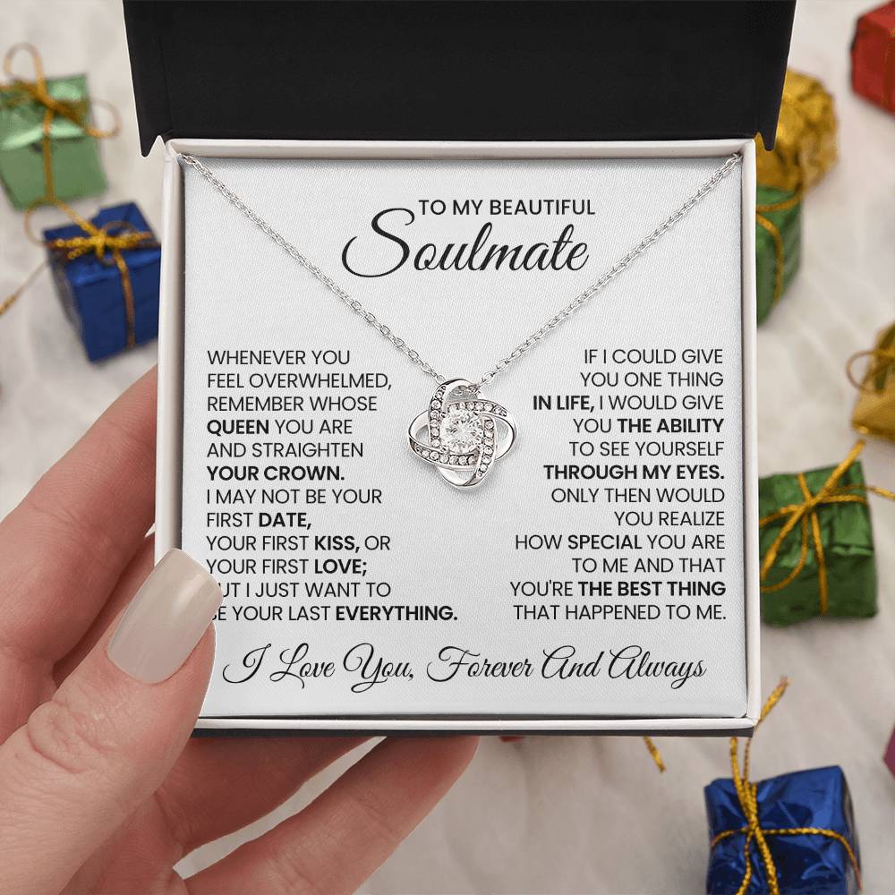 To My Beautiful Soulmate Love Knot Necklace – Straighten Your Crown — product image 8
