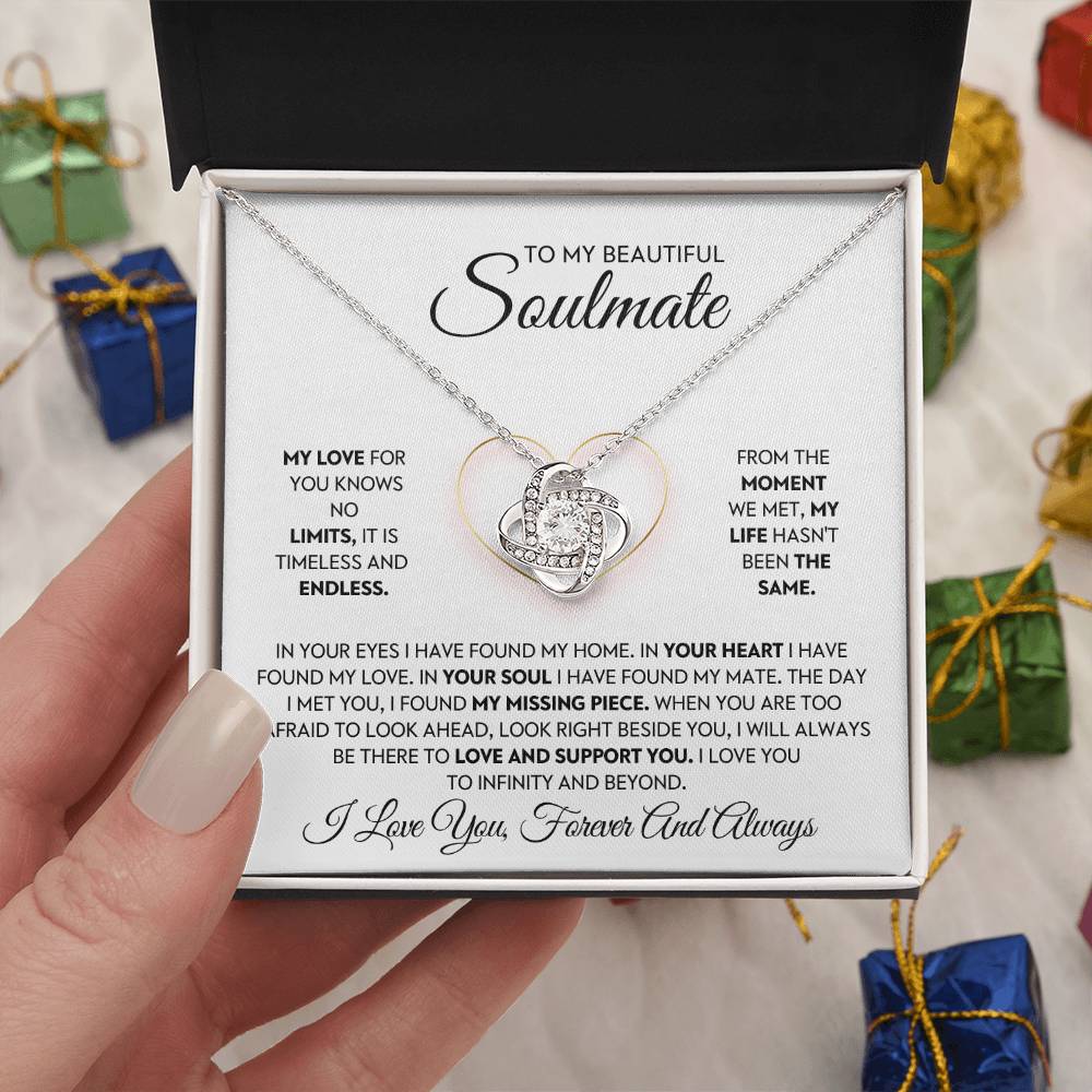 To My Beautiful Soulmate Love Knot Necklace – Timeless Love — product image 29