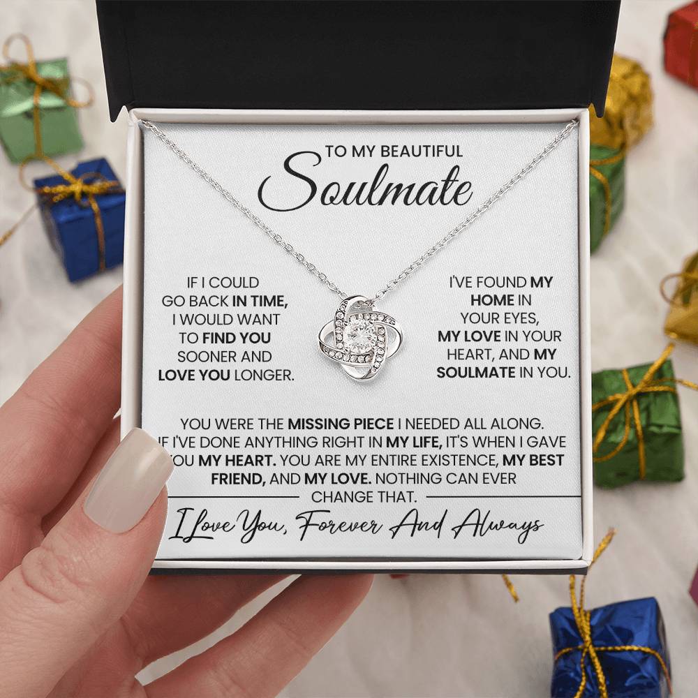 To My Soulmate Love Knot Necklace – Missing Piece — product image 27