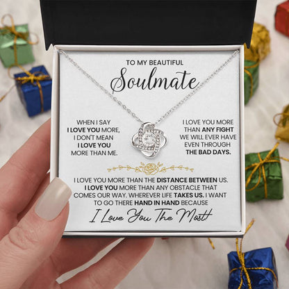 To My Soulmate Love Knot Necklace – I Love You More — product thumbnail 28