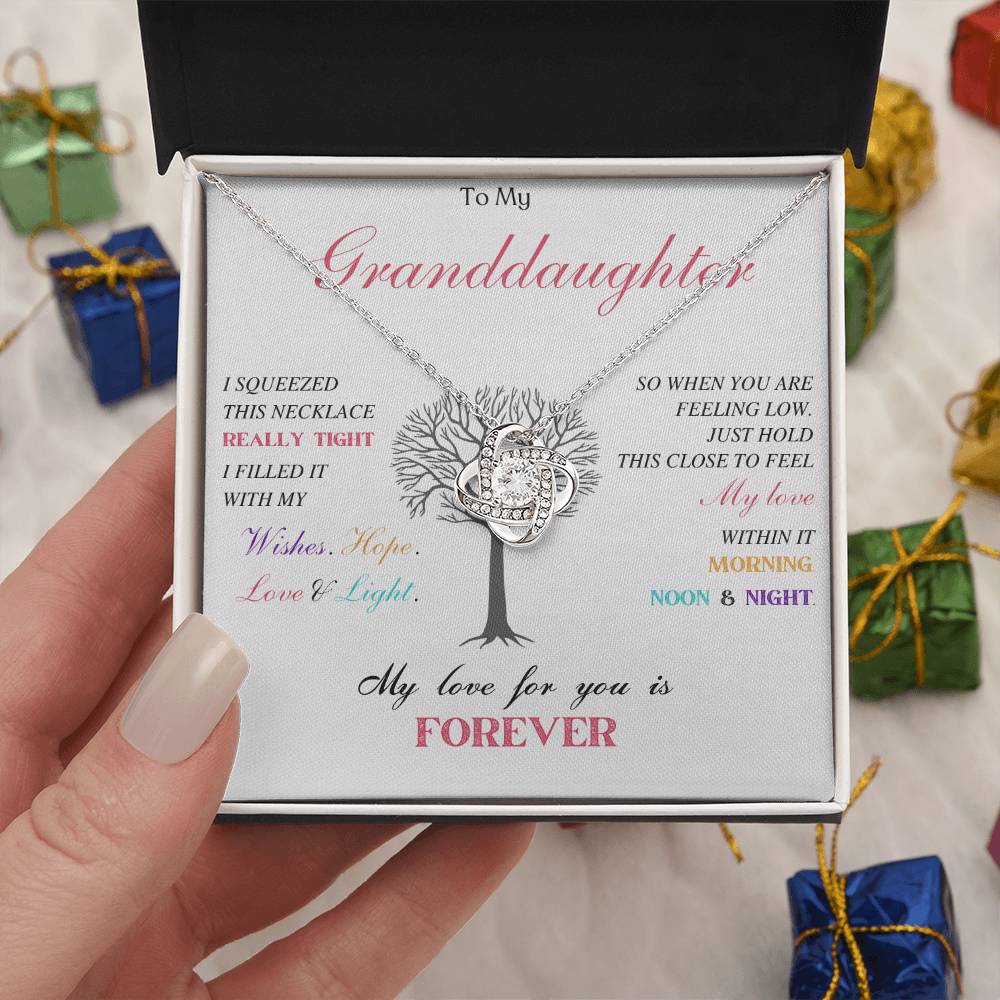 To My Granddaughter Love Knot Necklace – My Love for You — product image 27