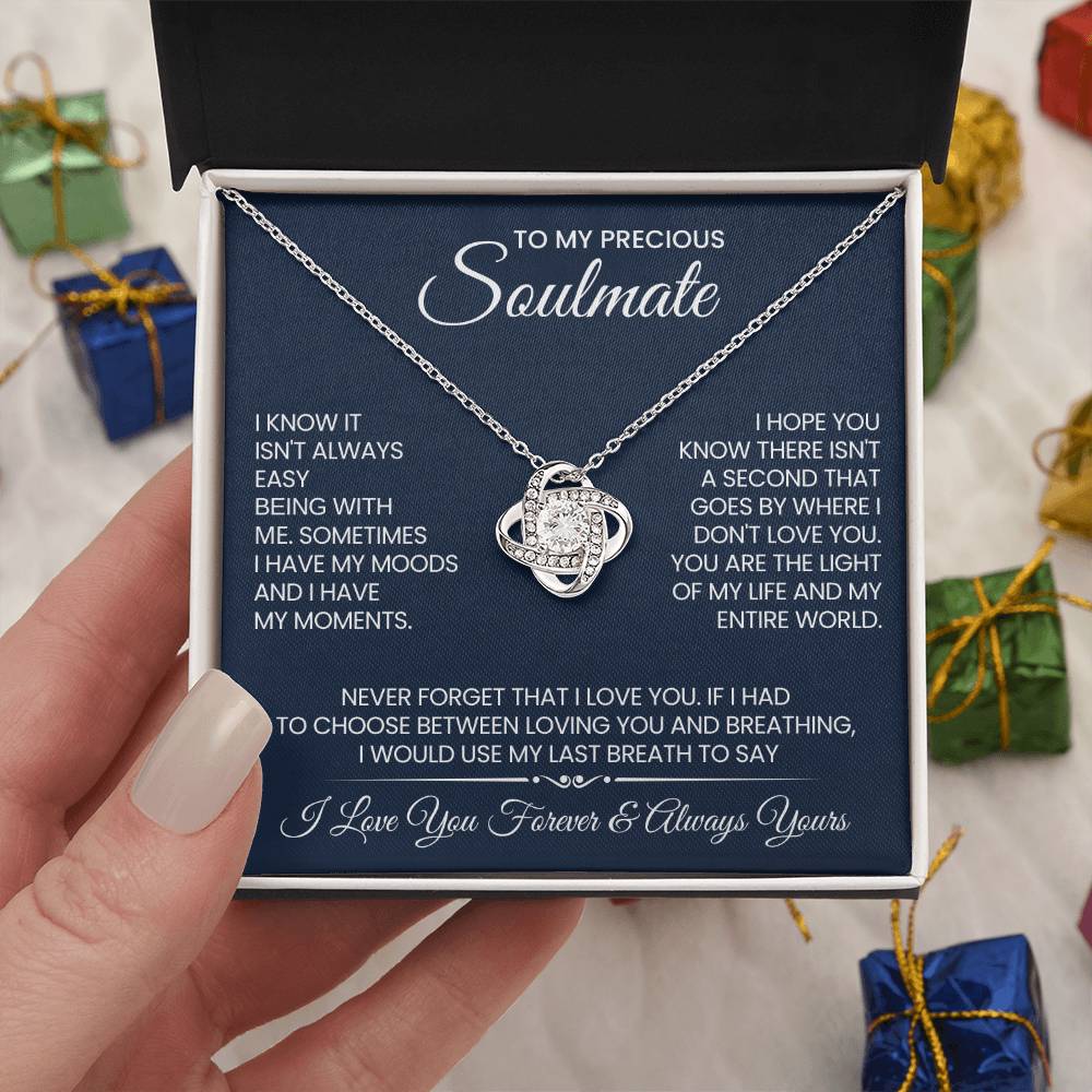 To My Precious Soulmate Love Knot Necklace – Never Forget My Love — product image 8