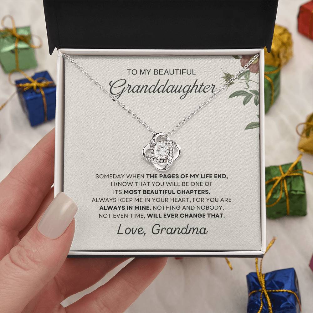 To My Granddaughter Love Knot Necklace – When the Pages Turn — product image 26