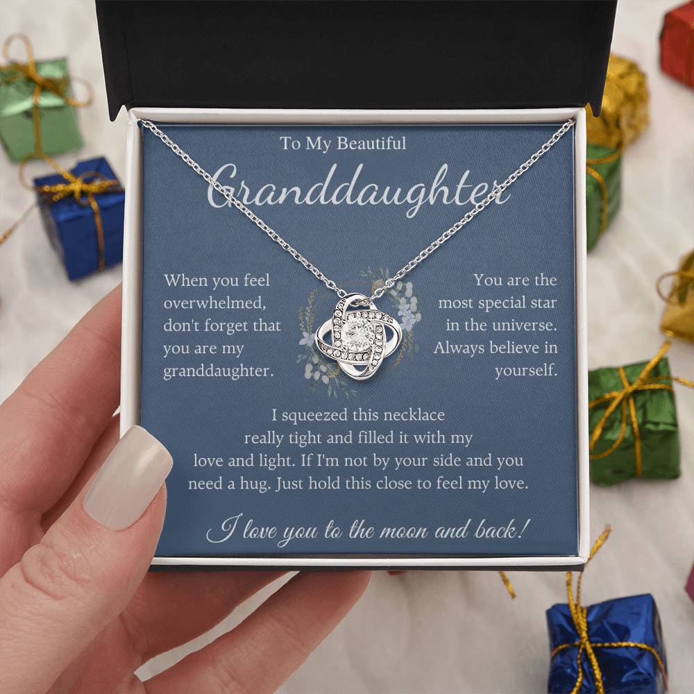To My Granddaughter Love Knot Necklace – When You Feel Alone — product image 8