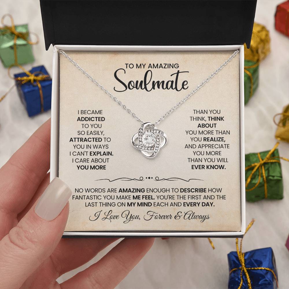 To My Amazing Soulmate Love Knot Necklace – More Than You Know — product image 8