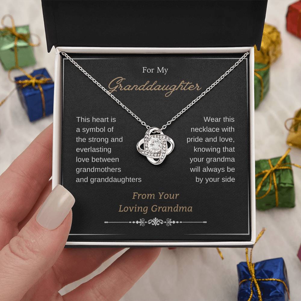 To My Granddaughter Love Knot Necklace – This Heart Is a Symbol — product image 8