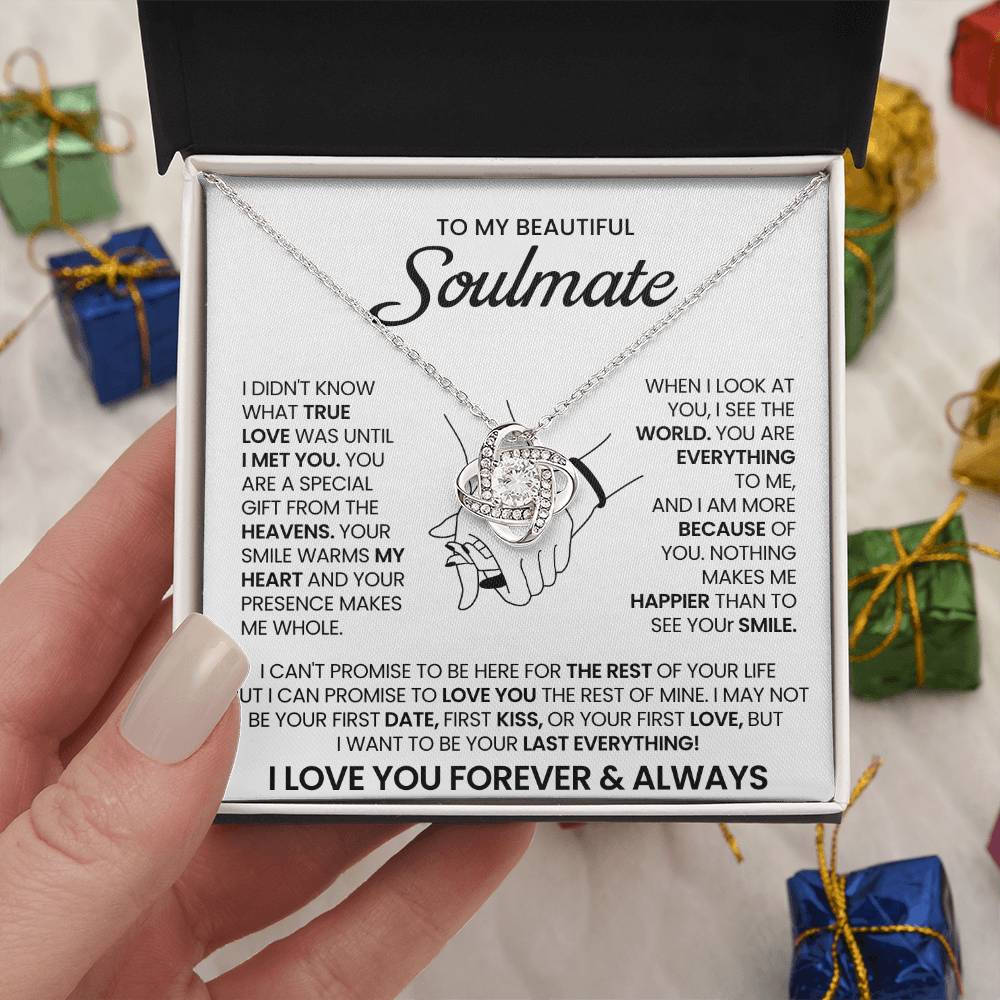 To My Beautiful Soulmate Love Knot Necklace – My Special Gift — product image 28