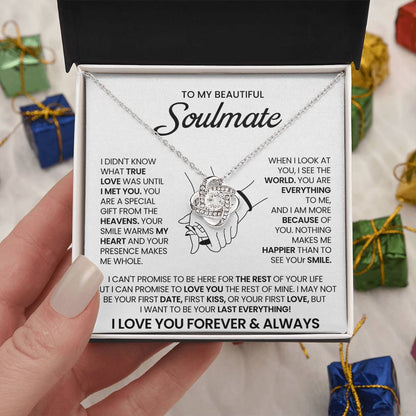 To My Beautiful Soulmate Love Knot Necklace – My Special Gift — product thumbnail 28