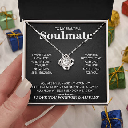 To My Beautiful Soulmate Love Knot Necklace – My Sun and Moon — product thumbnail 8