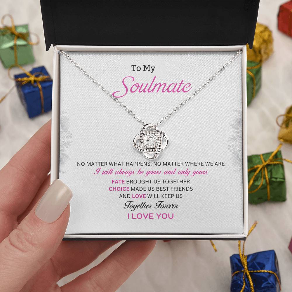 To My Soulmate Love Knot Necklace – Together Forever