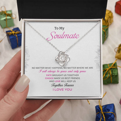 To My Soulmate Love Knot Necklace – Together Forever