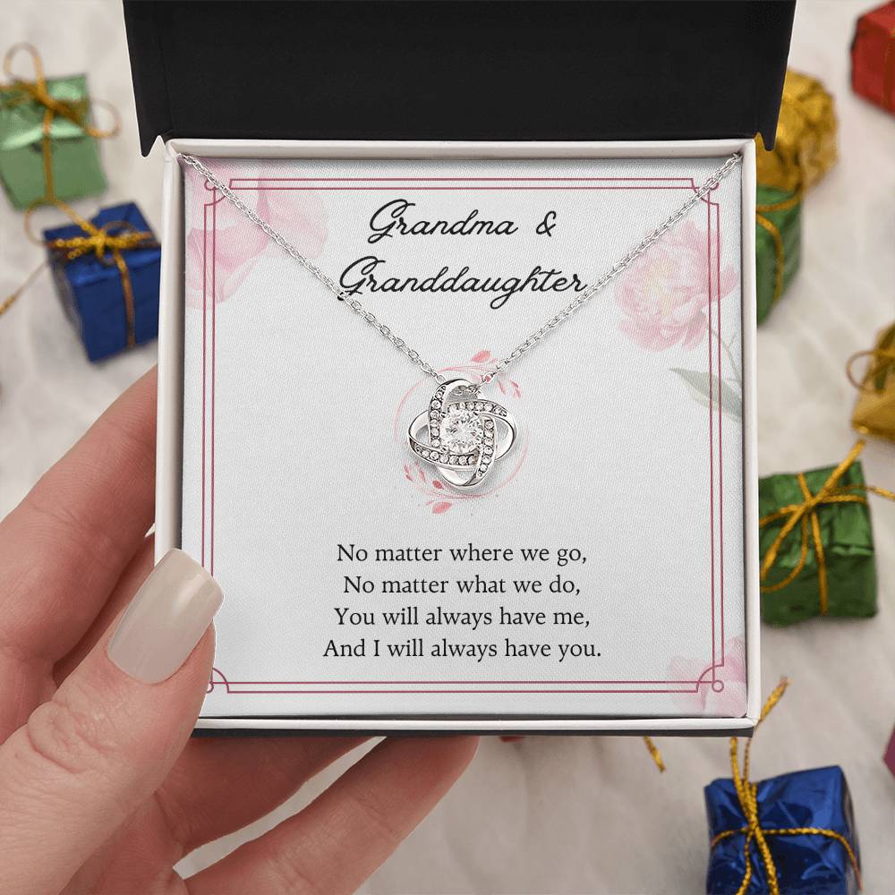 To My Granddaughter Love Knot Necklace – No Matter Where We Go — product image 27