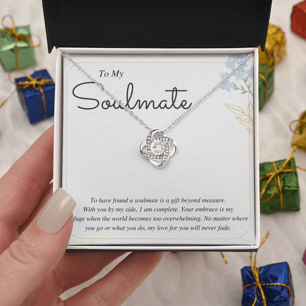 To My Soulmate Love Knot Necklace – Gift Beyond Measure