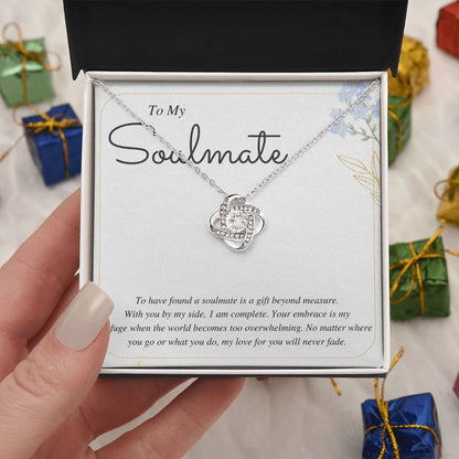 To My Soulmate Love Knot Necklace – Gift Beyond Measure