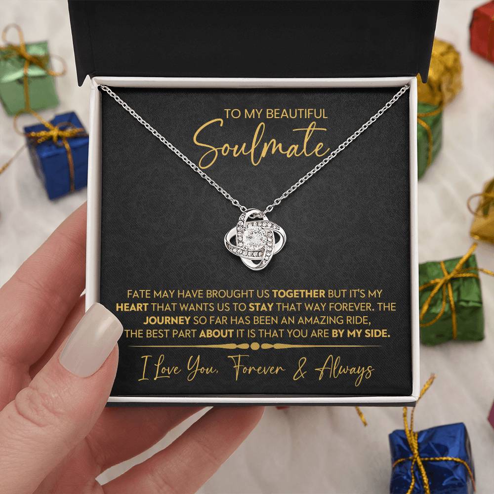 To My Beautiful Soulmate Love Knot Necklace – Forever and Always — product image 8
