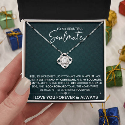 To My Beautiful Soulmate Love Knot Necklace – Life Adventures Together — product thumbnail 8