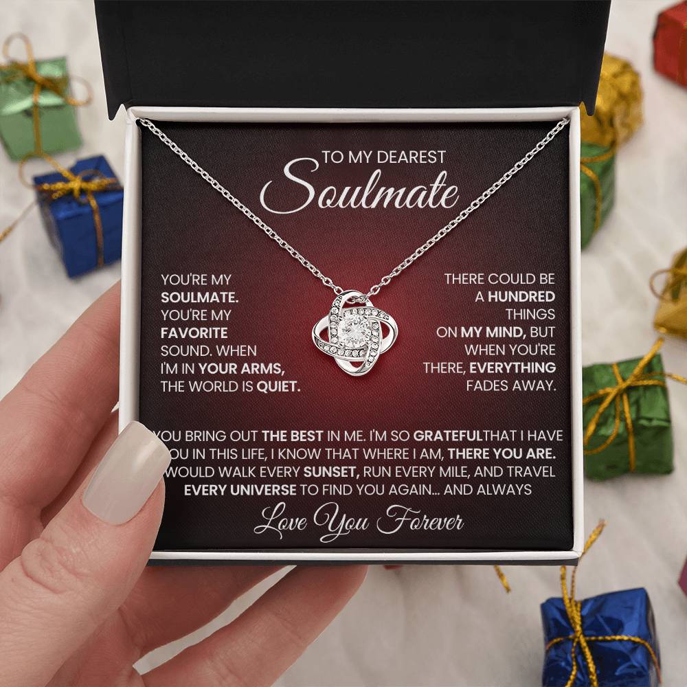 To My Dearest Soulmate Love Knot Necklace – My Favorite Sound — product image 8