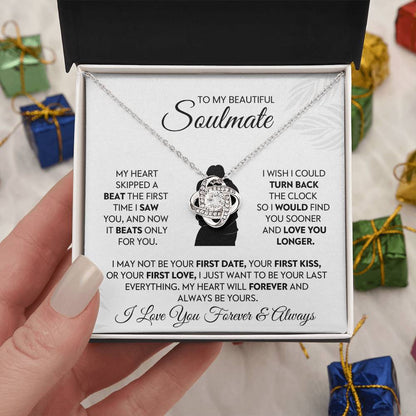 To My Beautiful Soulmate Love Knot Necklace – Love You Longer — product thumbnail 8