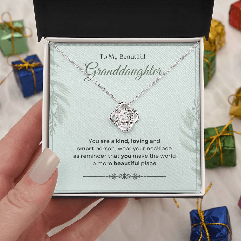 To My Granddaughter Love Knot Necklace – You Are a Kind Soul — product image 27