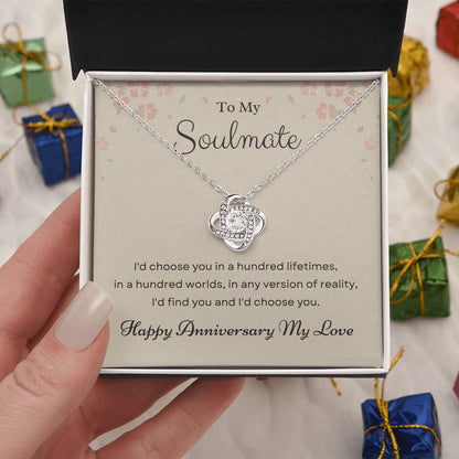 Anniversary Love Knot Necklace for Soulmate – Choose You Always