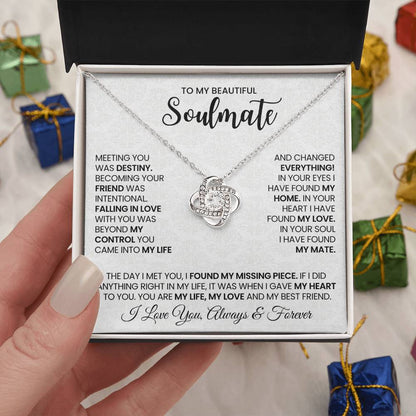 To My Soulmate Love Knot Necklace – My Missing Piece — product thumbnail 27