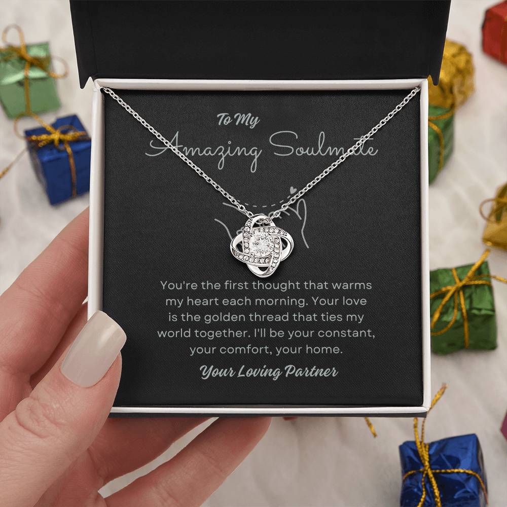 To My Amazing Soulmate Love Knot Necklace – My Constant