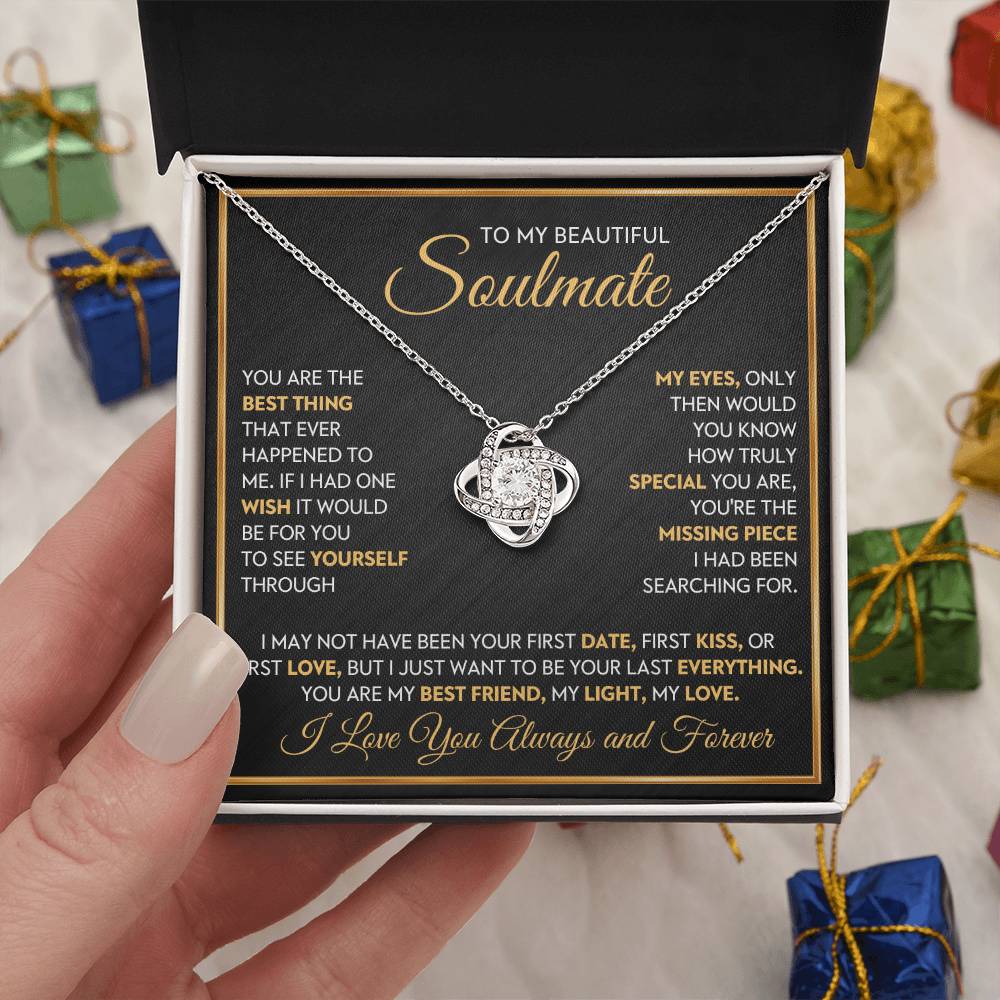 To My Beautiful Soulmate Love Knot Necklace – Missing Piece — product image 27