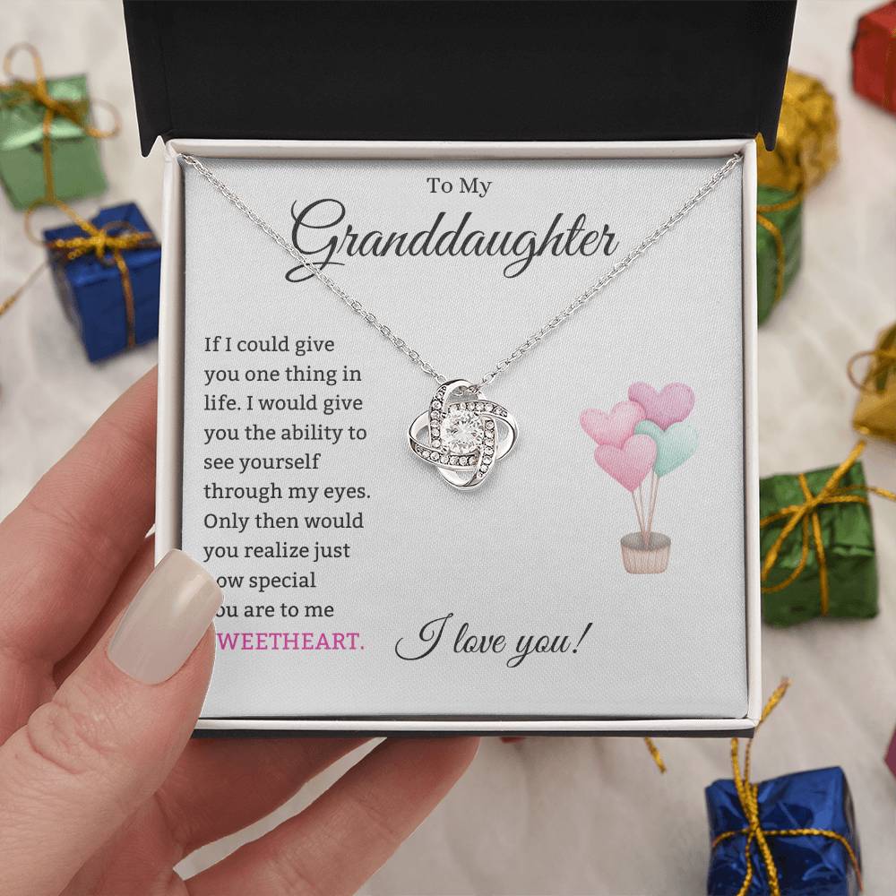 To My Granddaughter Love Knot Necklace – If I Could Give You — product image 8