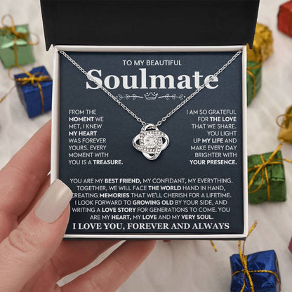 To My Beautiful Soulmate Love Knot Necklace – Together Hand in Hand — product thumbnail 24